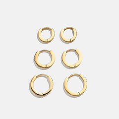 Niata Waterproof Earring Set - Gold/Pavé