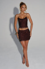 Nora Top - Plum Brown