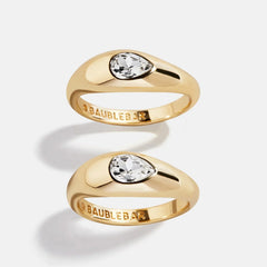 Vanessa Ring Set - Gold/Pavé