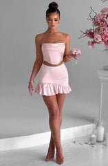 Maura Mini Skirt - Blush