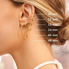 Verbena 18K Gold Earrings - 15MM