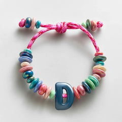 Make Waves Initial Bracelet - Multi/Navy