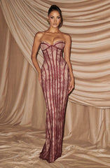 Sian Maxi Dress - Burgundy