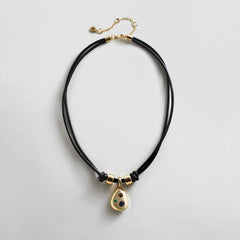 Tessa Pendant Cord Necklace - Gold/Multi