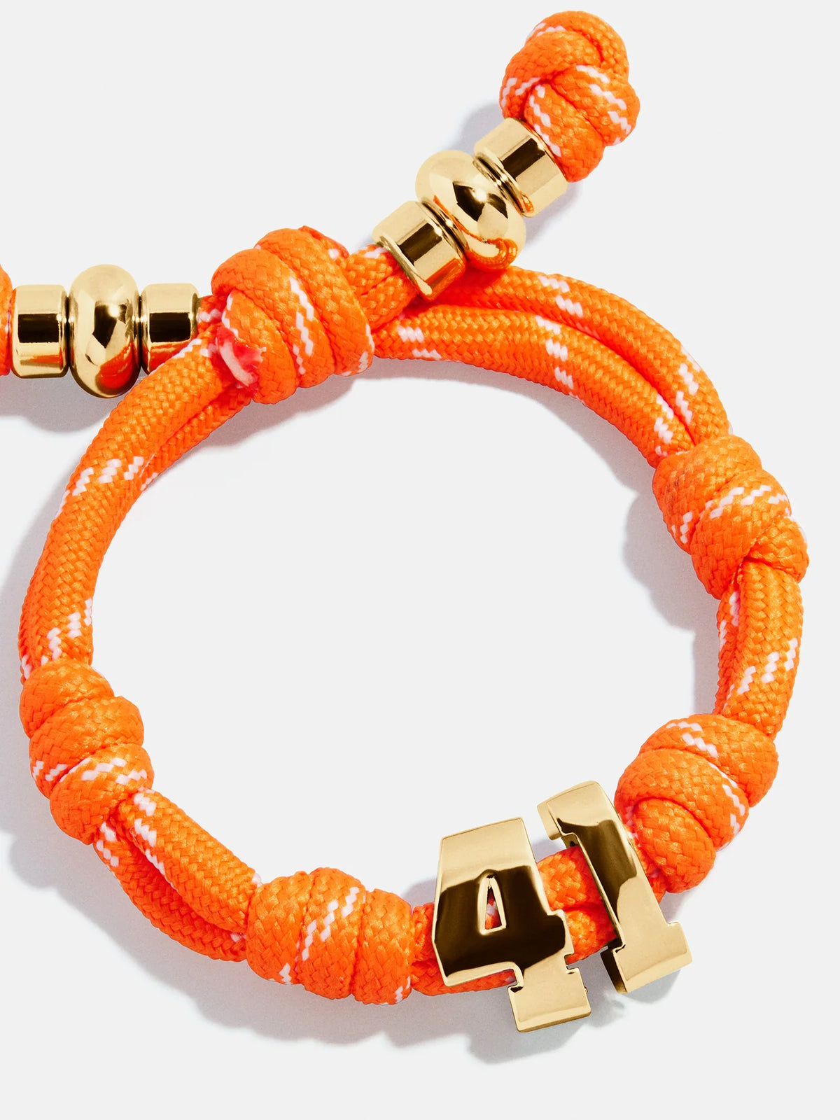 Knotty Varsity Number Custom Bracelet - Tangerine Double Digit