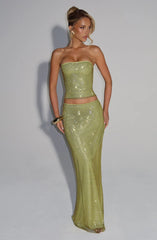 Hali Maxi Skirt - Olive