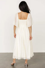 Lilith Applique Midi Dress | Cream