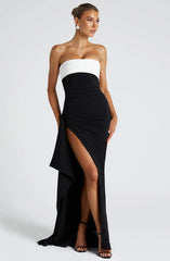Zafira Maxi Dress - Black/White