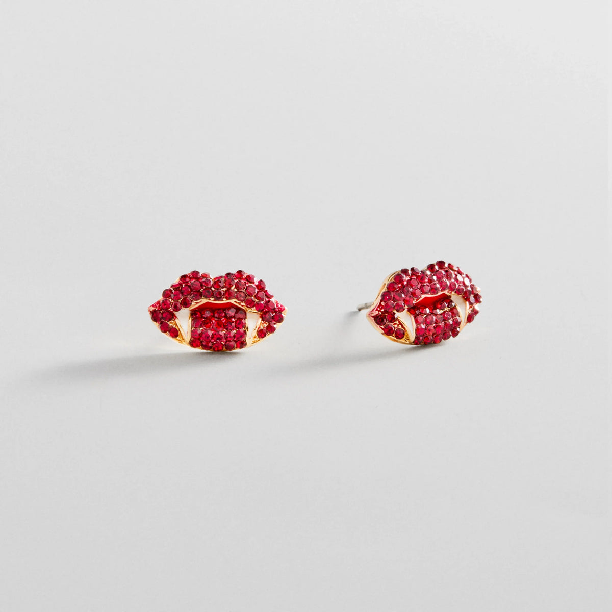 Love At First Bite Stud Earrings - Vampire Lips