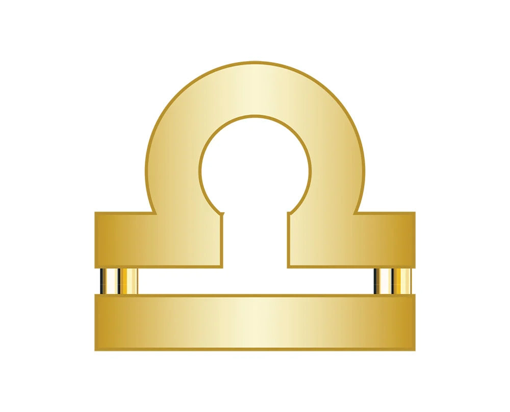 Libra Zodiac Icon - Gold