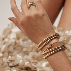 Nadia Classic Hinge Bangle - Classic Thin Gold