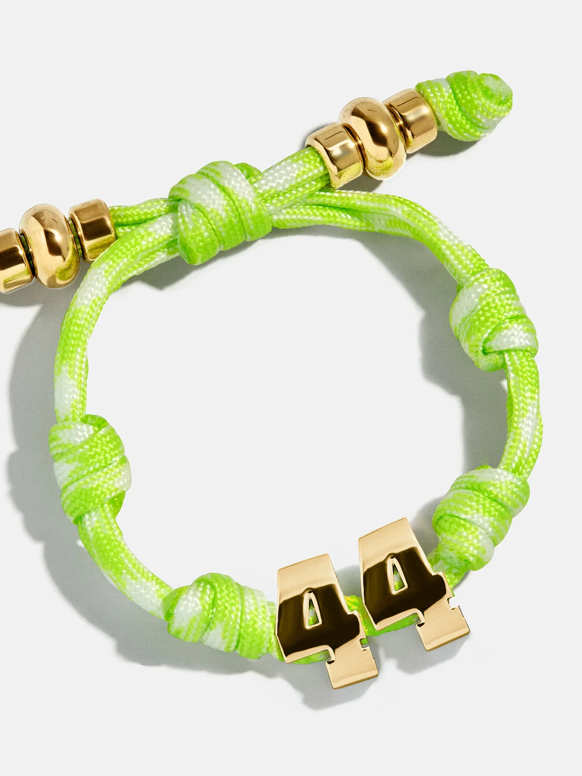 Knotty Varsity Number Custom Bracelet - Lime Green Double Digit